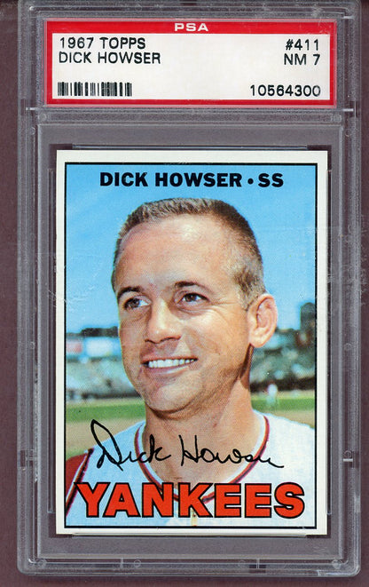 1967 Topps Baseball #411 Dick Howser Yankees PSA 7 NM 563789