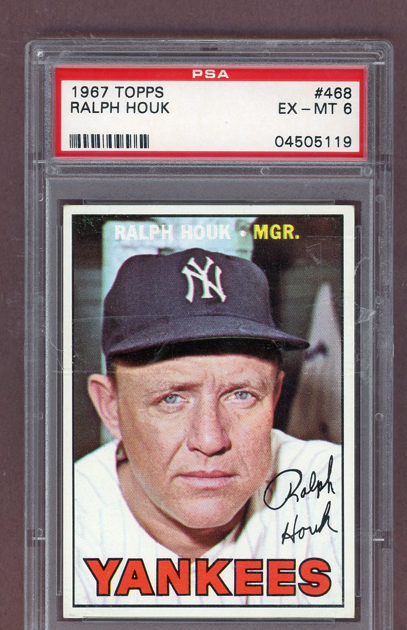 1967 Topps Baseball #468 Ralph Houk Yankees PSA 6 EX-MT 563791