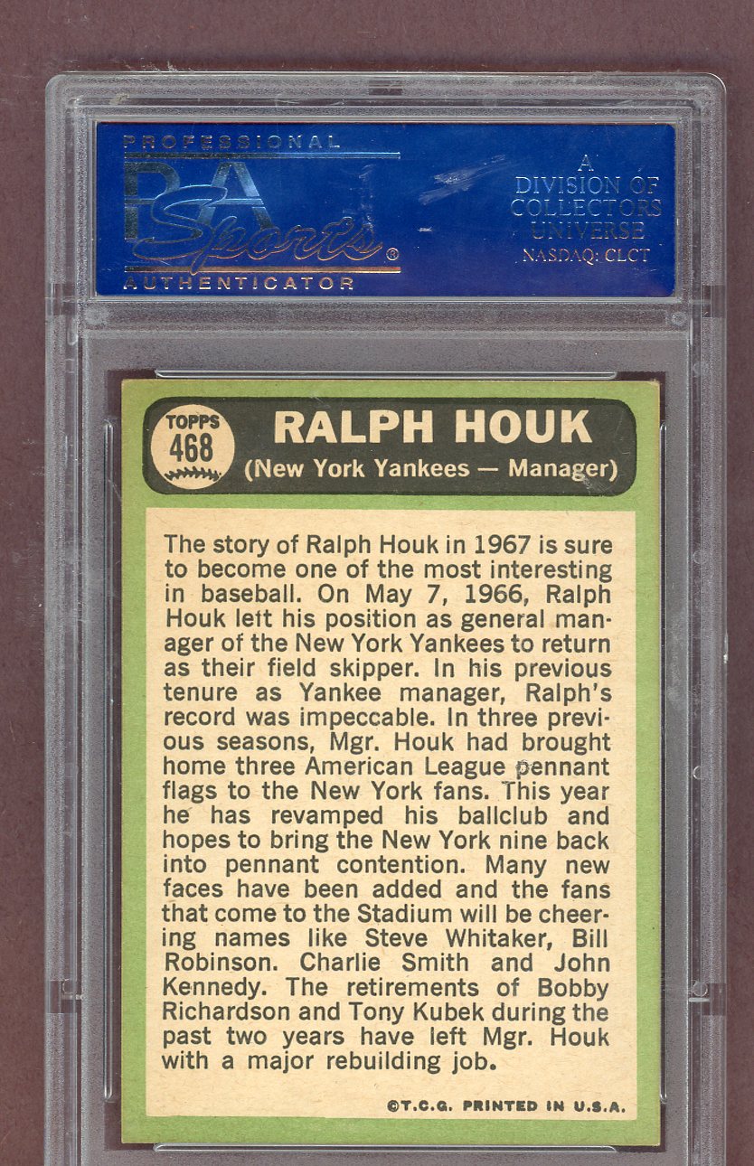 1967 Topps Baseball #468 Ralph Houk Yankees PSA 6 EX-MT 563791