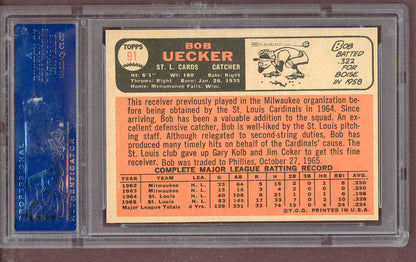 1966 Topps Baseball # 91 Bob Uecker Cardinals PSA 6 EX-MT Trade 563797