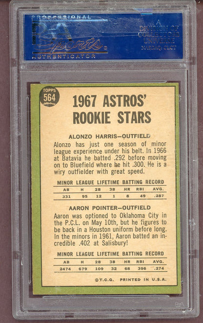 1967 Topps Baseball #564 Alonzo Harris Astros PSA 7 NM 563802