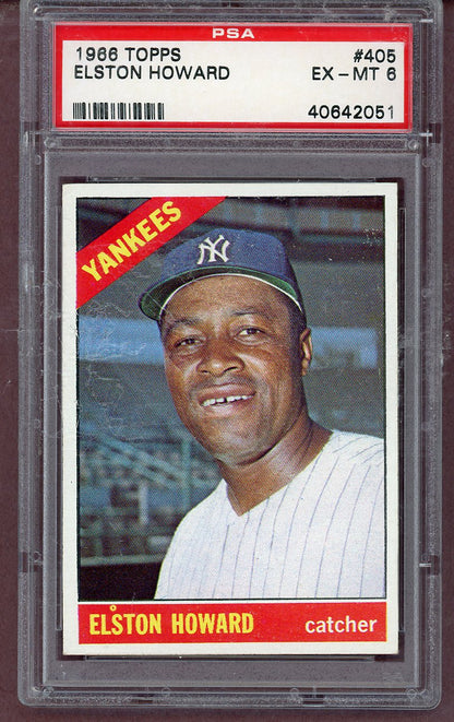 1966 Topps Baseball #405 Elston Howard Yankees PSA 6 EX-MT 563809