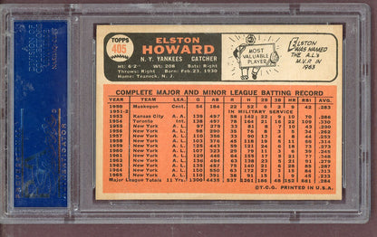 1966 Topps Baseball #405 Elston Howard Yankees PSA 6 EX-MT 563809