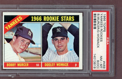1966 Topps Baseball #469 Bobby Murcer Yankees PSA 8 NM/MT oc 563811
