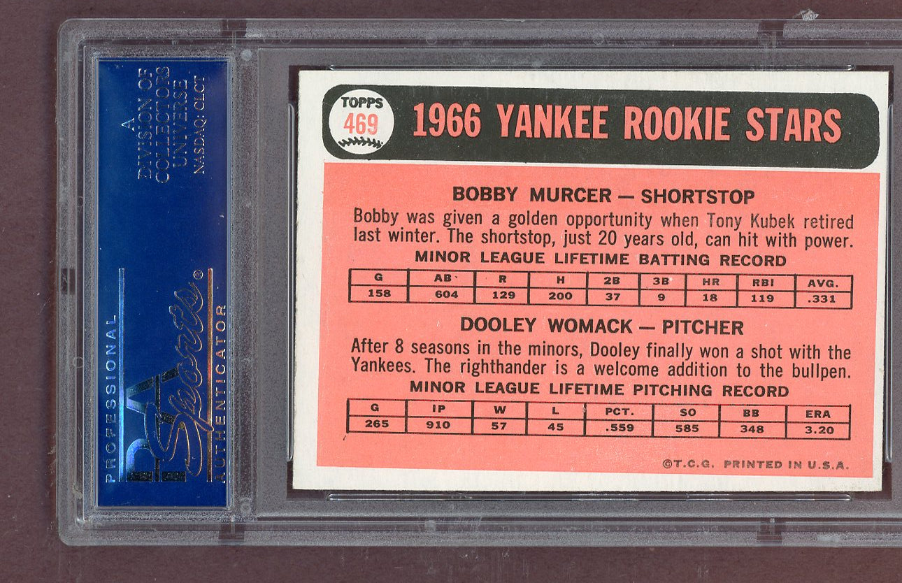1966 Topps Baseball #469 Bobby Murcer Yankees PSA 8 NM/MT oc 563811