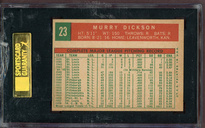 1959 Topps Baseball # 23 Murry Dickson Yankees SGC 7 NM 563813