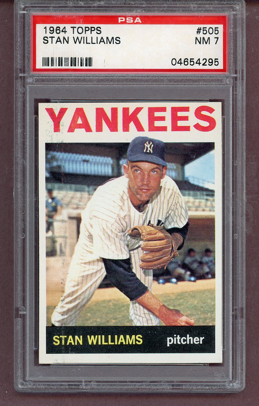 1964 Topps Baseball #505 Stan Williams Yankees PSA 7 NM 563824