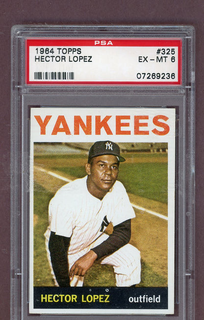 1964 Topps Baseball #325 Hector Lopez Yankees PSA 6 EX-MT 563827