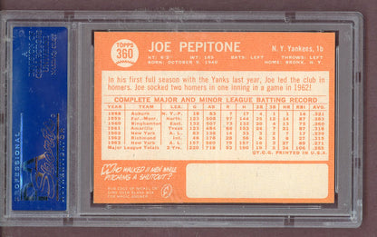 1964 Topps Baseball #360 Joe Pepitone Yankees PSA 8 NM/MT 563829