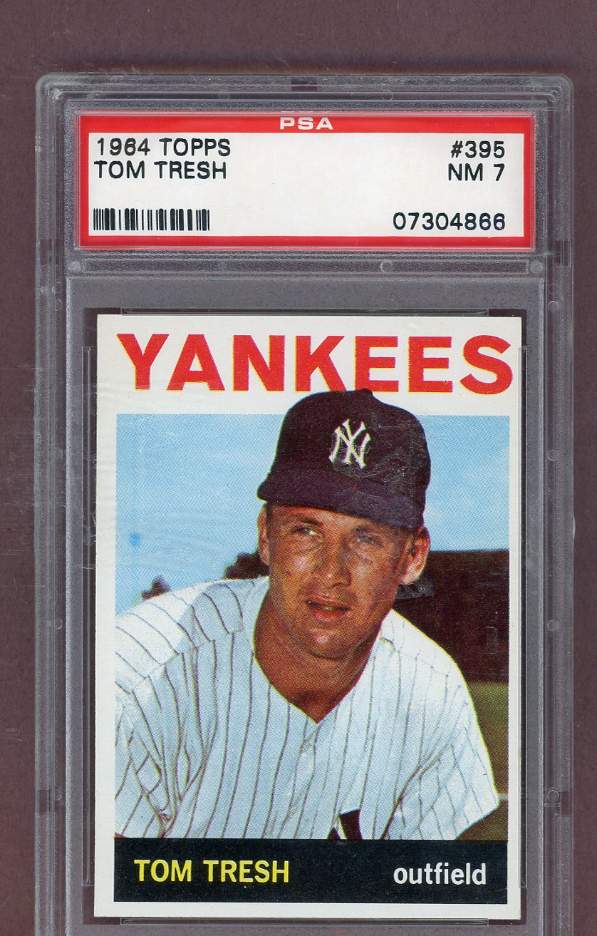 1964 Topps Baseball #395 Tom Tresh Yankees PSA 7 NM 563831