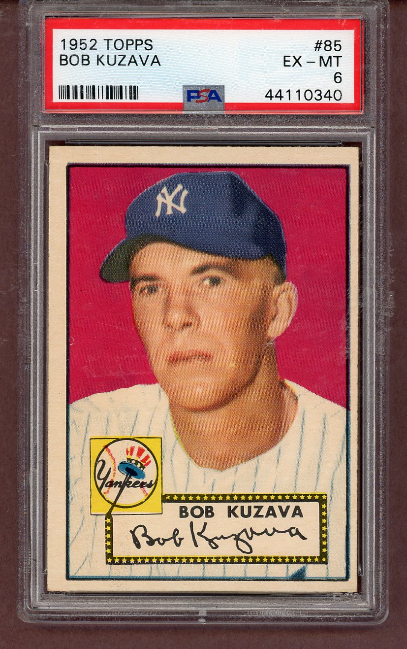 1952 Topps Baseball #085 Bob Kuzava Yankees PSA 6 EX-MT 563853