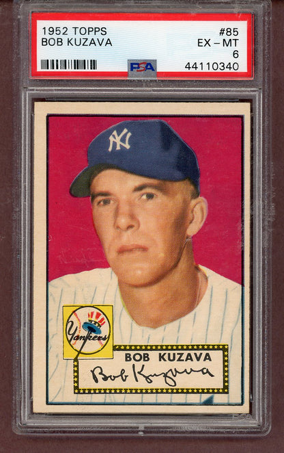 1952 Topps Baseball #085 Bob Kuzava Yankees PSA 6 EX-MT 563853