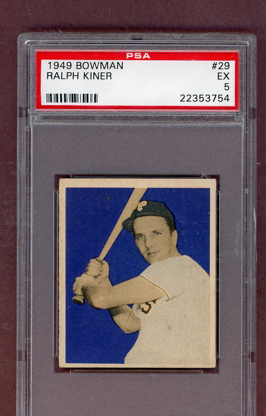 1949 Bowman Baseball #029 Ralph Kiner Pirates PSA 5 EX 563855