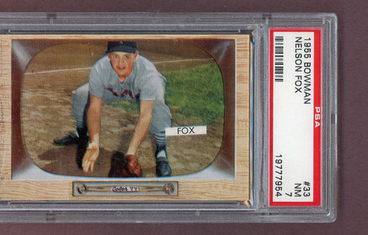 1955 Bowman Baseball #033 Nellie Fox White Sox PSA 7 NM 563856
