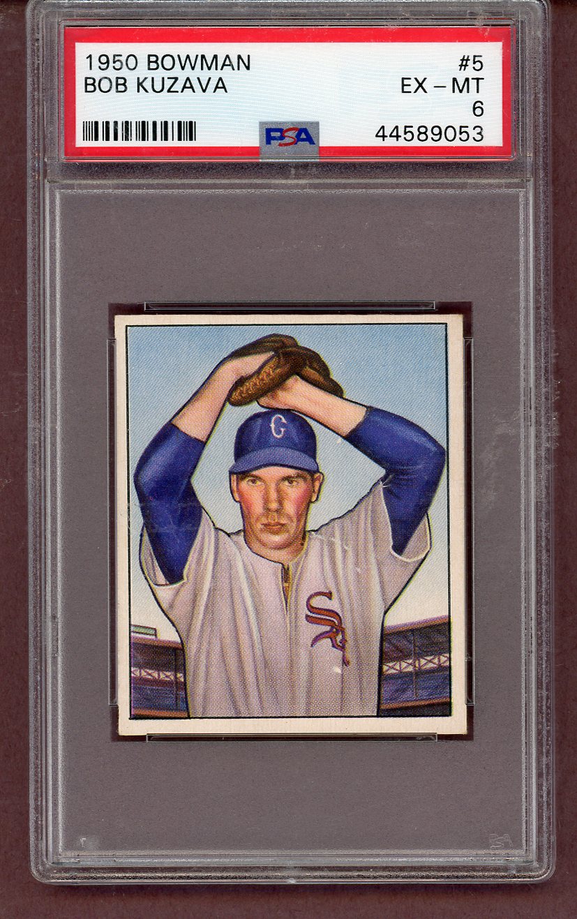1950 Bowman Baseball #005 Bob Kuzava White Sox PSA 6 EX-MT 563857