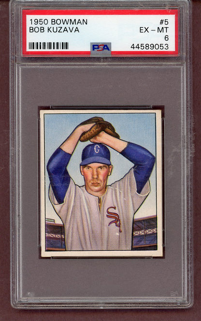 1950 Bowman Baseball #005 Bob Kuzava White Sox PSA 6 EX-MT 563857