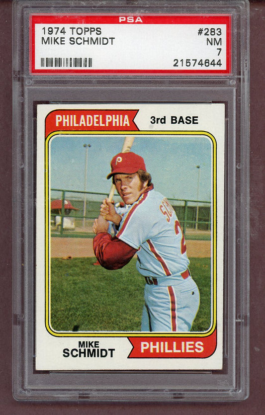 1974 Topps Baseball #283 Mike Schmidt Phillies PSA 7 NM 563858