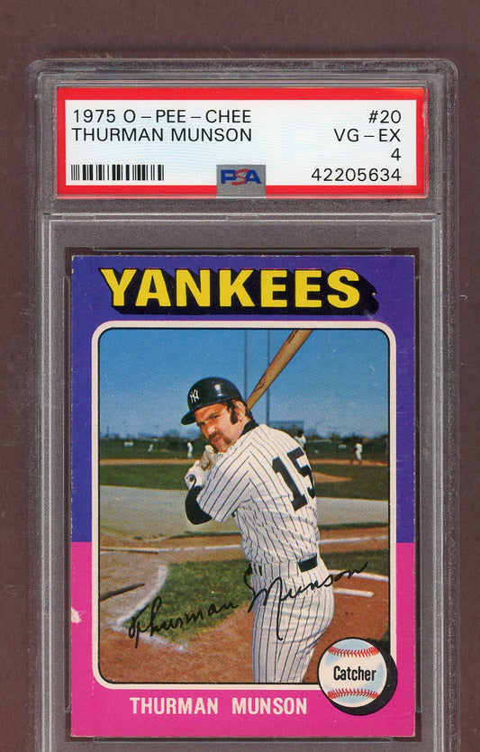1975 O Pee Chee #020 Thurman Munson Yankees PSA 4 VG-EX 563863