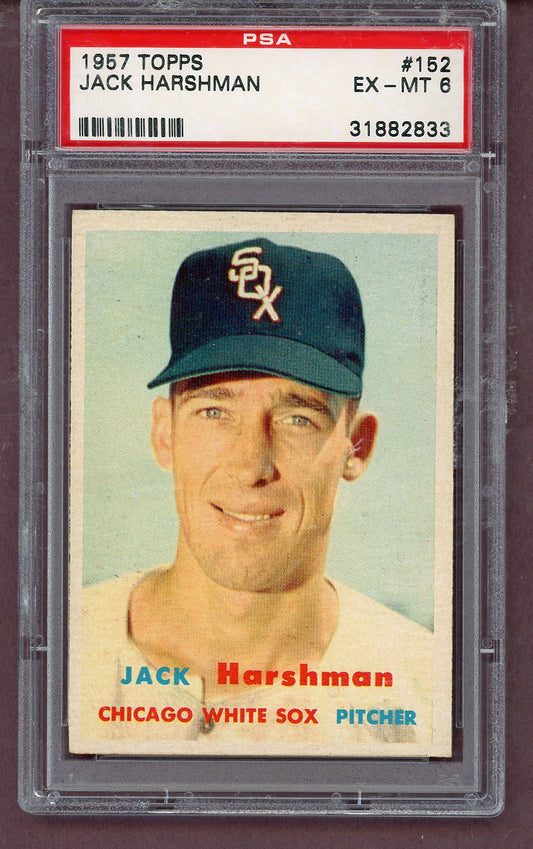 1957 Topps Baseball #152 Jack Harshman White Sox PSA 6 EX-MT 563873