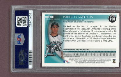 2010 Topps Chrome #190 Giancarlo Stanton Marlins PSA 10 GEM MINT 563876