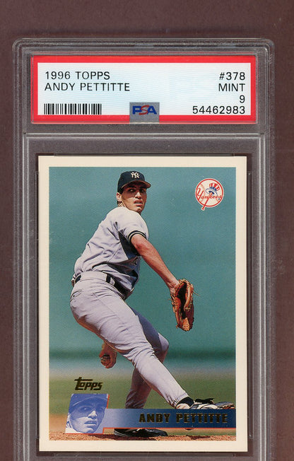 1996 Topps #378 Andy Pettitte Yankees PSA 9 MINT 563880