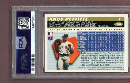 1996 Topps #378 Andy Pettitte Yankees PSA 9 MINT 563880