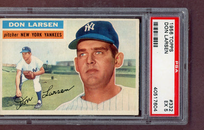 1956 Topps Baseball #332 Don Larsen Yankees PSA 5 EX 563883