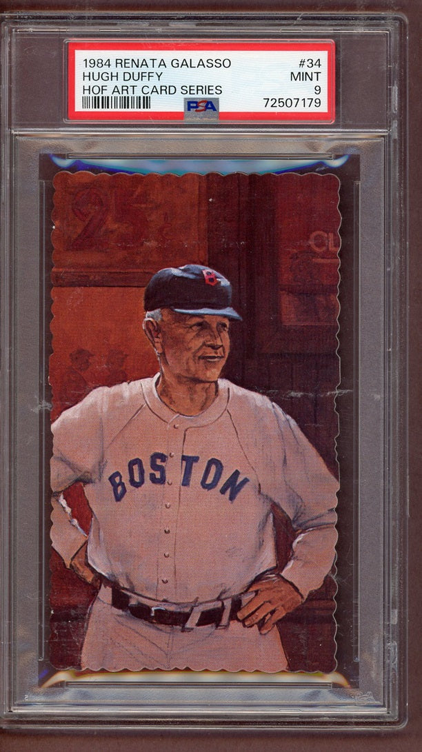 1984 Renata Galasso Art Postcard # 34 Hugh Duffy Red Sox PSA 9 MINT 563889