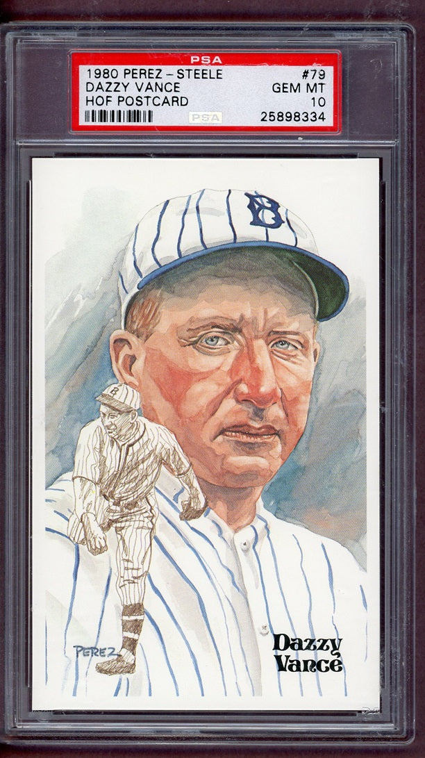 1980 Perez Steele # 79 Dazzy Vance Dodgers PSA 10 GEM MINT 563891