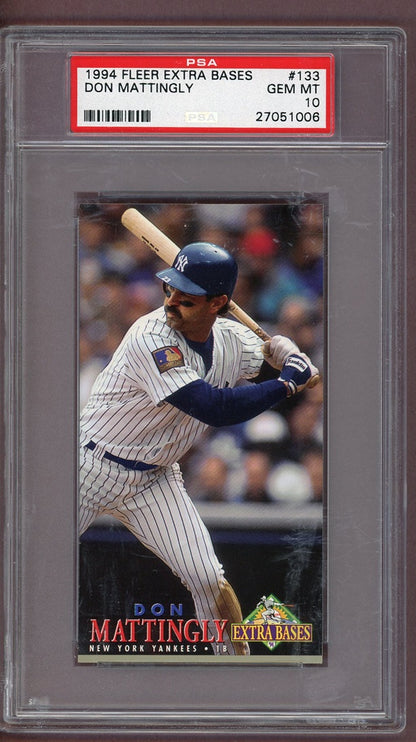 1994 Fleer Extra Bases #133 Don Mattingly Yankees PSA 10 GEM MINT 563893
