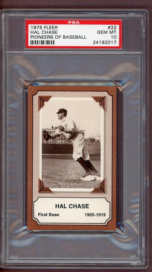1975 Fleer Pioneers Of Baseball # 22 Hal Chase Yankees PSA 10 GEM MINT 563895