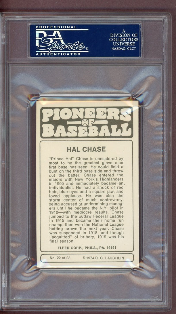 1975 Fleer Pioneers Of Baseball # 22 Hal Chase Yankees PSA 10 GEM MINT 563895