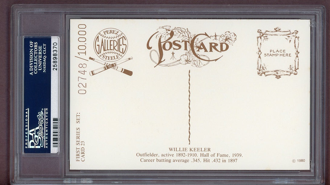 1980 Perez Steele # 23 Willie Keeler Brooklyn PSA 10 GEM MINT 563903