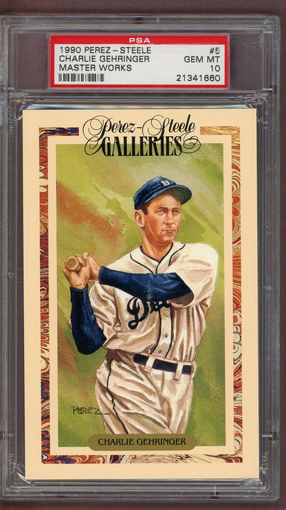 1990 Perez Steele Master Works #  5 Charles Gehringer Tigers PSA 10 GEM MINT