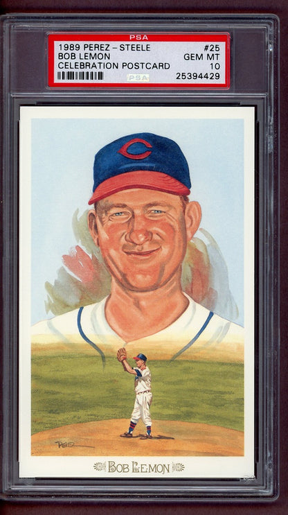 1989 Perez Steele Celebration # 25 Bob Lemon Indians PSA 10 GEM MINT 563909