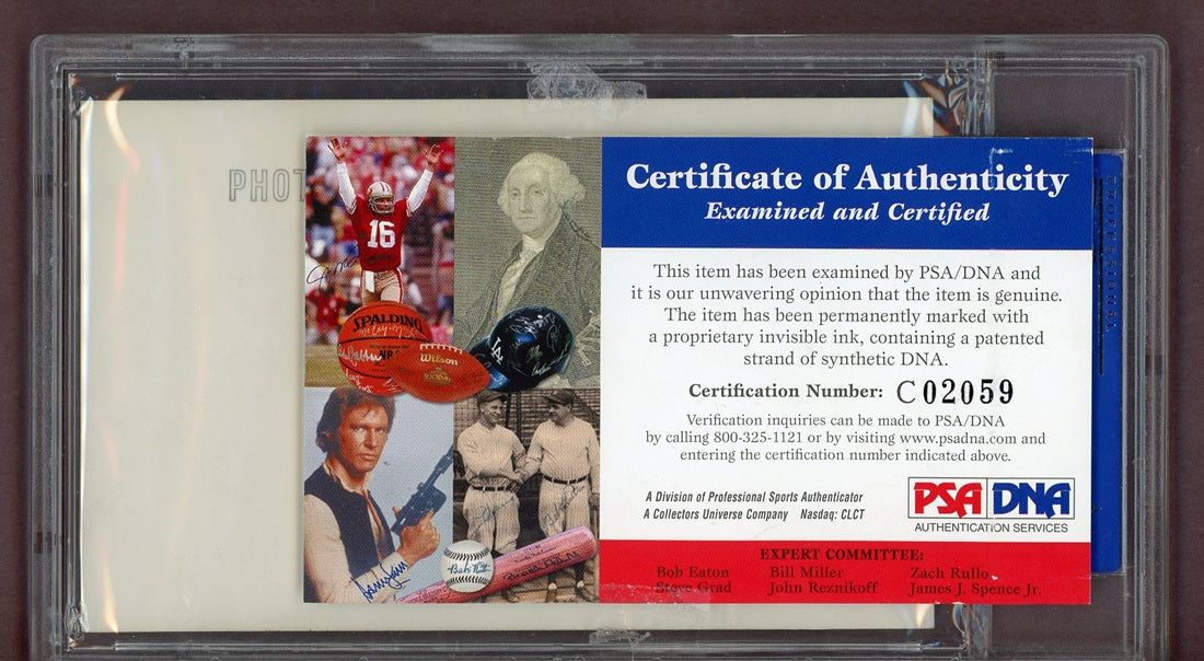 1960's J.D. McCarthy Postcards Joe McCarthy Yankees PSA/DNA Auth Light Sig