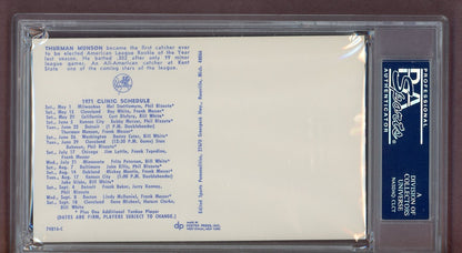 1971 Yankees Clinic Postcard Thurman Munson Yankees PSA 8 NM/MT 563916
