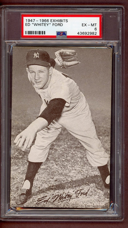 1947-66 Exhibits Ed Whitey Ford Yankees PSA 6 EX-MT 563917
