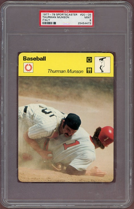 1977 Sportscaster #20-05 Thurman Munson Yankees PSA 9 MINT 563923