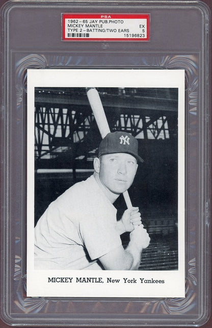 1962-65 Jay Publishing Type 2 Mickey Mantle Yankees PSA 5 EX 563925