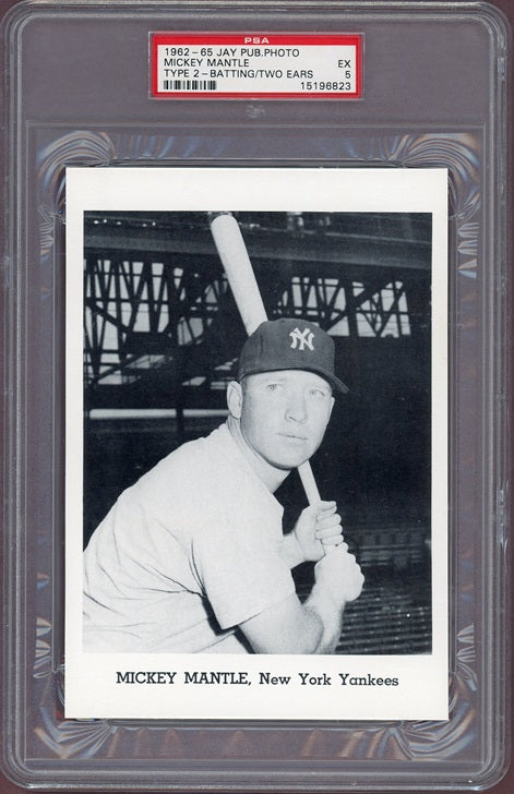 1962-65 Jay Publishing Type 2 Mickey Mantle Yankees PSA 5 EX 563925