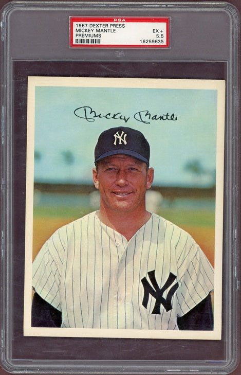 1967 Dexter Press Premiums Mickey Mantle Yankees PSA 5.5 EX+ 563928