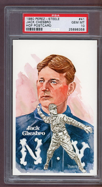 1980 Perez Steele # 41 Jack Chesbro Yankees PSA 10 GEM MINT 563935