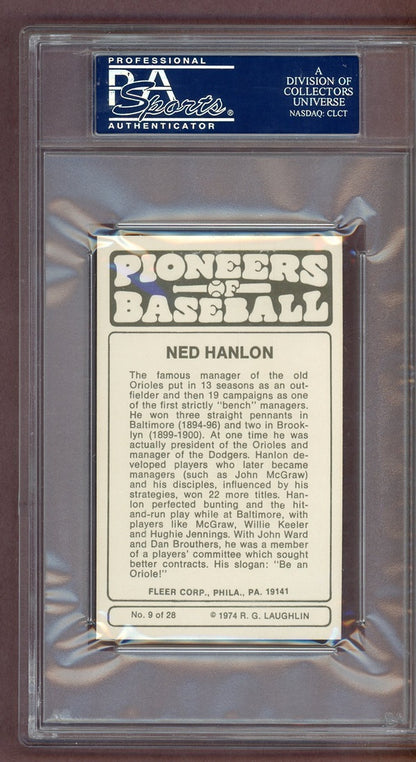 1975 Fleer Pioneers Of Baseball #  9 Ned Hanlon Detroit PSA 10 GEM MINT 563939