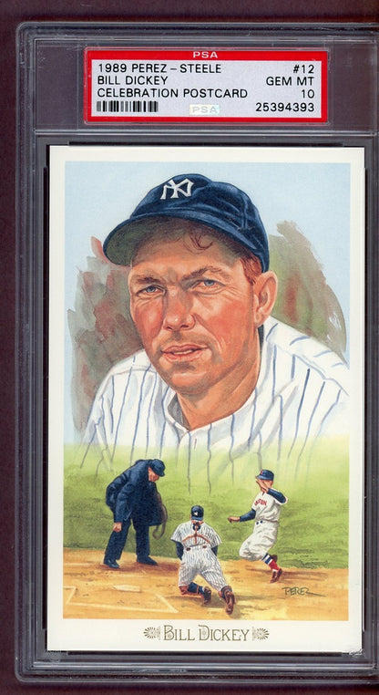 1989 Perez Steele # 12 Bill Dickey Yankees PSA 10 GEM MINT 563943