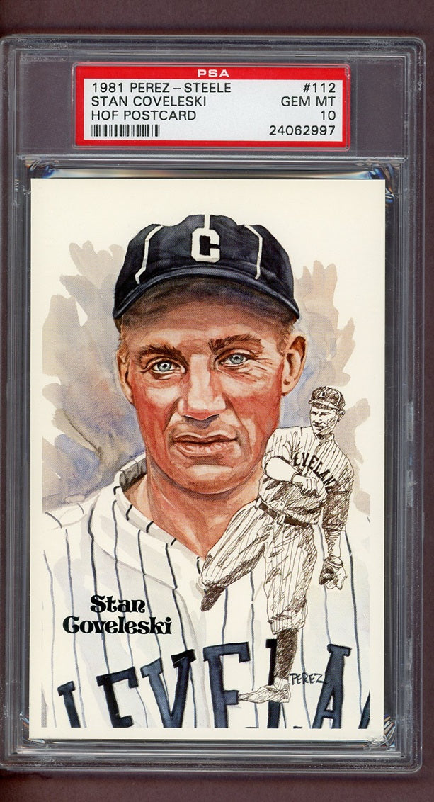 1981 Perez Steele #112 Stan Coveleski Indians PSA 10 GEM MINT 563946