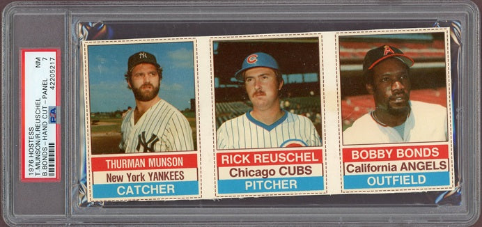 1976 Hostess Panel #016/17/18 Thurman Munson Yankees PSA 7 NM 563948