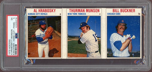 1979 Hostess Panel #025/26/27 Thurman Munson Yankees PSA 5 EX 563950