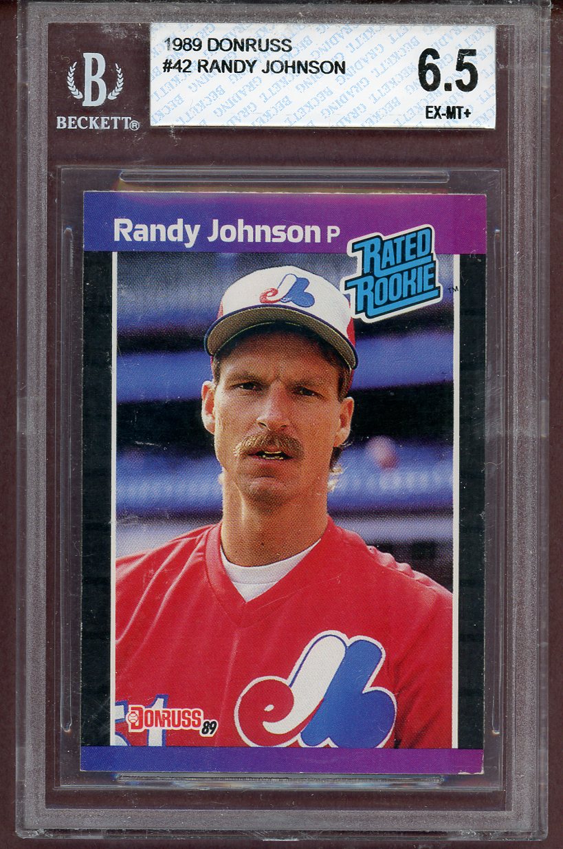 1989 Donruss #042 Randy Johnson Expos BVG 6.5 EX-MT+ 563970