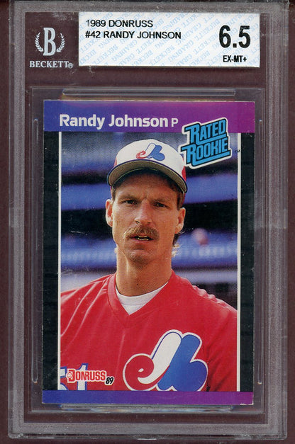 1989 Donruss #042 Randy Johnson Expos BVG 6.5 EX-MT+ 563970